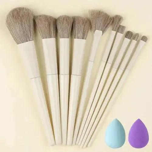 10/13PCS Makeup Brushes Set - Fluffy Soft Eye Shadow, Blush, Highlighter - petguardiansupplies