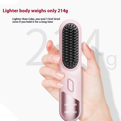 Cordless Wet & Dry Hair Straightener Brush-2