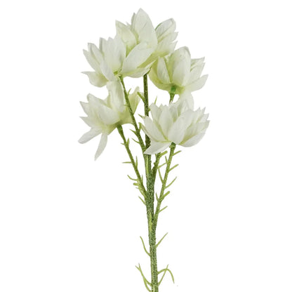 Pack of 6 x Artificial Flowers White Starflower Stem - 5 Flowers 60cm-2