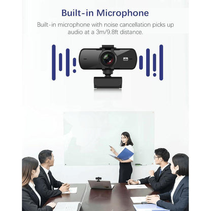 Webcam 2K Full HD 1080P Web Camera Autofocus With Microphone - petguardiansupplies