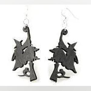 Witch On Broomstick Earrings # 1227 - petguardiansupplies