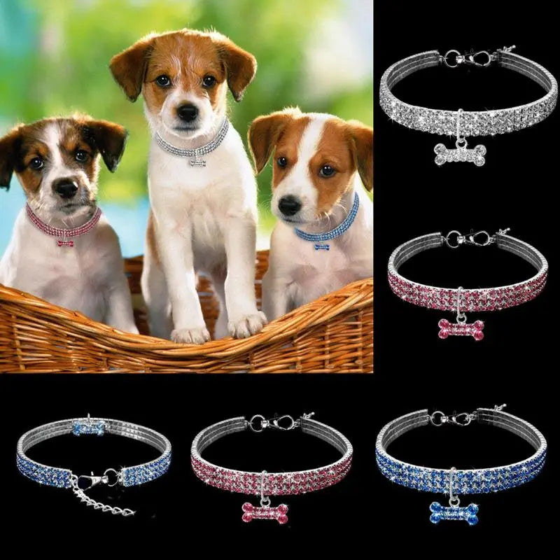 Crystal Rhinestone Dog and Cat Collar-3