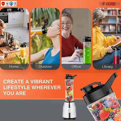 5 Core Portable Blenders For Kitchen 20 Oz Capacity 300W Personal - petguardiansupplies