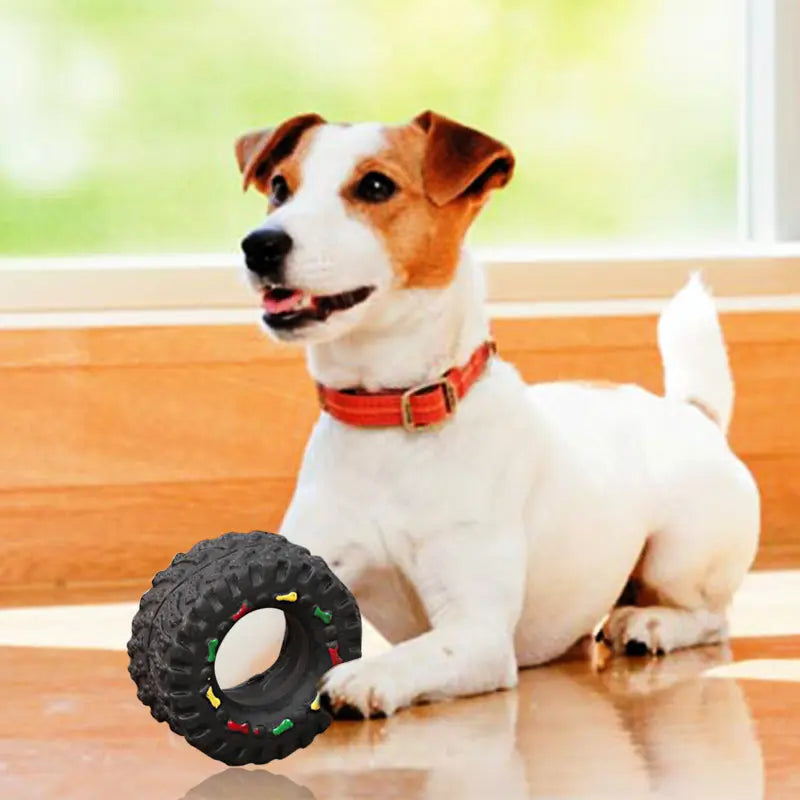 Vocalizing Dog Toy with Small Tire Design-2