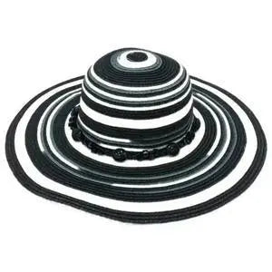 Black White Susan Sun Hat - petguardiansupplies