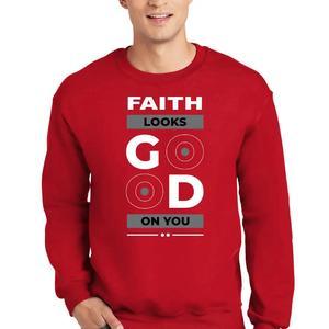 Faith Looks Good Graphic Sweatshirt - petguardiansupplies