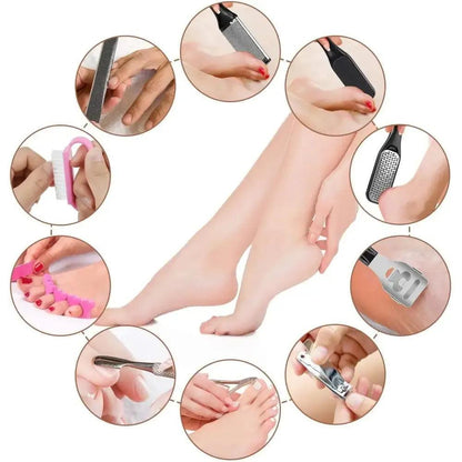 20 in 1 Foot Files Professional Pedicure Tools Set - petguardiansupplies