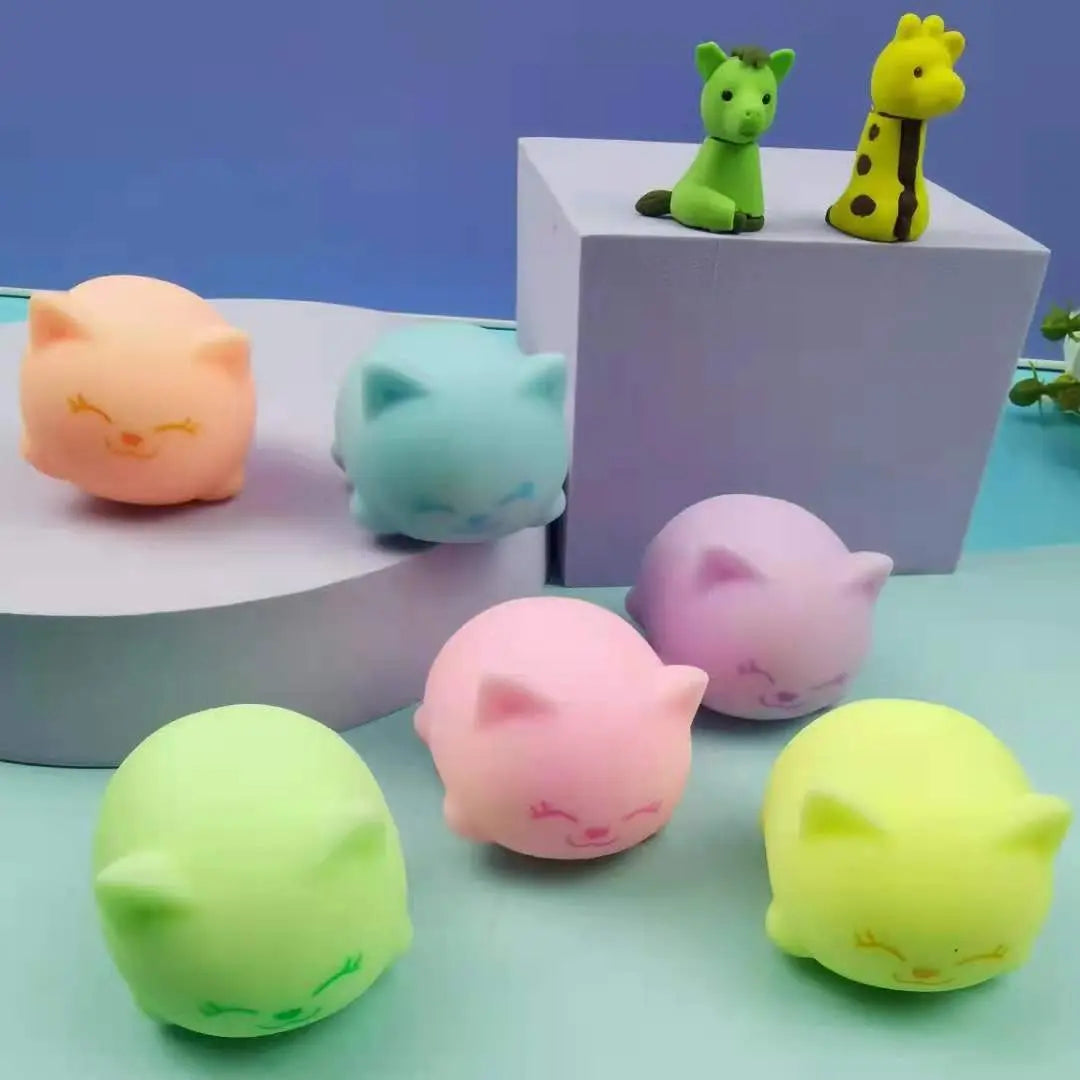 Luminous Squishy Tofu Ball Cat Toy-0