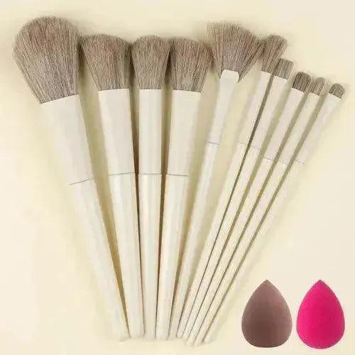 10/13PCS Makeup Brushes Set - Fluffy Soft Eye Shadow, Blush, Highlighter - petguardiansupplies