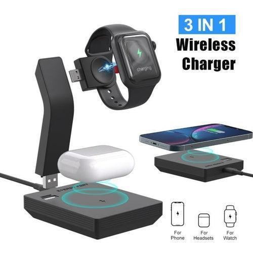 Ninja 15W 3 in 1 Fast Wireless Charging Station for Mobile Phones - petguardiansupplies