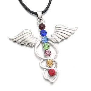 Angel Wings 7 Chakras Reiki Pendants Necklace - petguardiansupplies