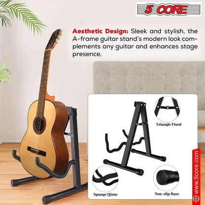 5 Core Guitar Stand - Adjustable Heavy Duty A Frame Universal - petguardiansupplies