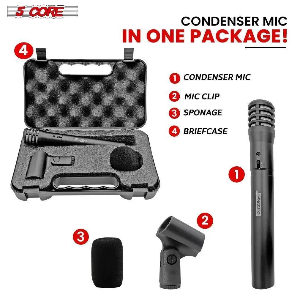 5 Core Dynamic Instrument Microphone Professional XLR Cardioid Uni - petguardiansupplies