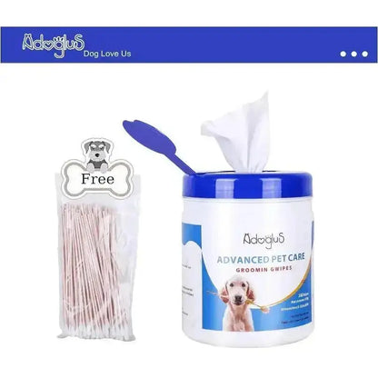 AdogluS Pet Wipes with Free Cotton Swabs - petguardiansupplies