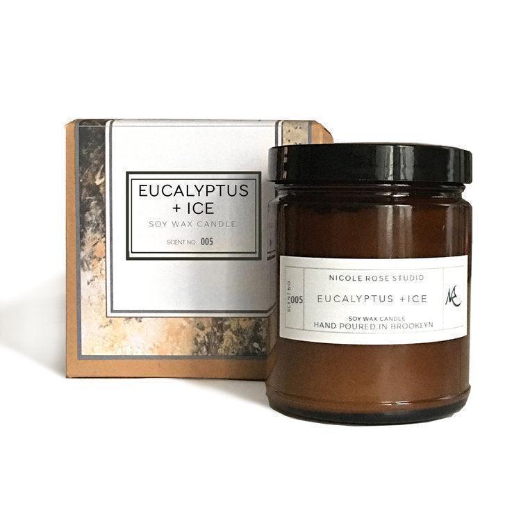 Eucalyptus + Ice Soy Wax Candle - petguardiansupplies