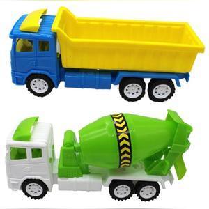 Cement mixer truck and dumper truck toys for kids pack of 2 - petguardiansupplies