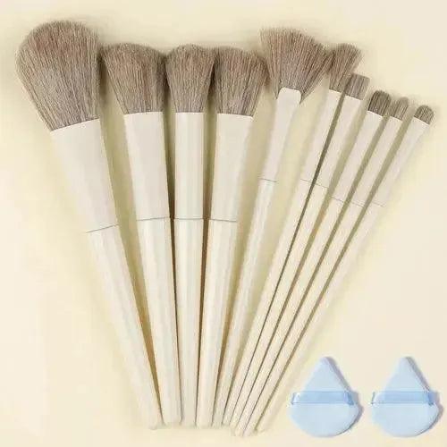 10/13PCS Makeup Brushes Set - Fluffy Soft Eye Shadow, Blush, Highlighter - petguardiansupplies