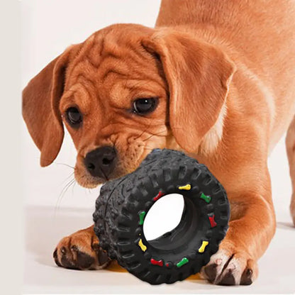 Vocalizing Dog Toy with Small Tire Design-0