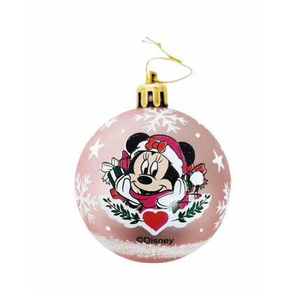 Christmas Bauble Minnie Mouse Lucky 6 Units Pink Plastic (Ø 8 cm) - petguardiansupplies