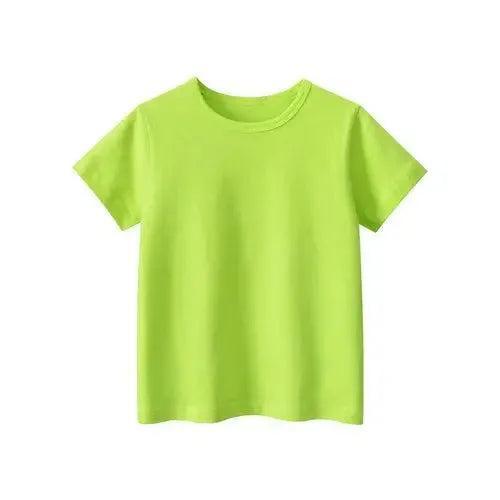 Hot Selling Baby Kids Unisex Solid Color Green T-Shirt - petguardiansupplies