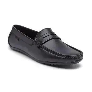 Black Panelled Formal Loafers (Size-10) - petguardiansupplies