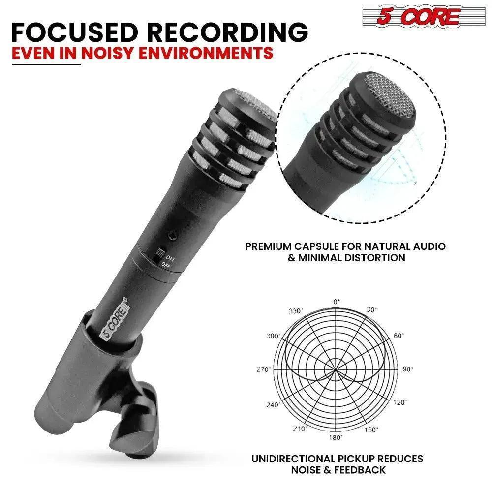 5 Core Dynamic Instrument Microphone Professional XLR Cardioid Uni - petguardiansupplies