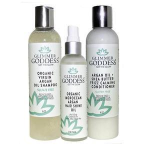 Organic Argan Oil Trio (Shampoo + Conditioner + Hair Shine Spray) - petguardiansupplies