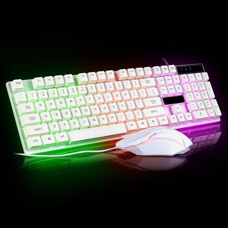 Ninja Dragons White Knight Gaming Keyboard and Mouse Set - petguardiansupplies