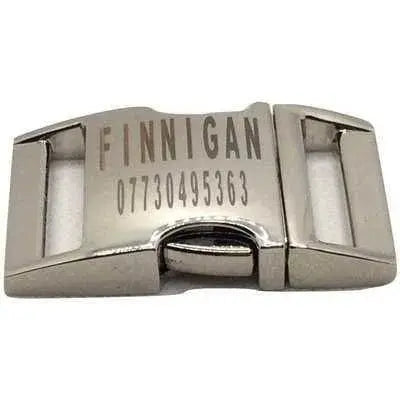 Finnigan Small Dog Collar: Personalised Engraving & Designer Fabrics-2