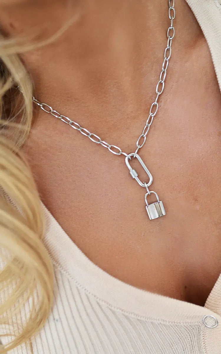 Lock Pendant Necklace-0