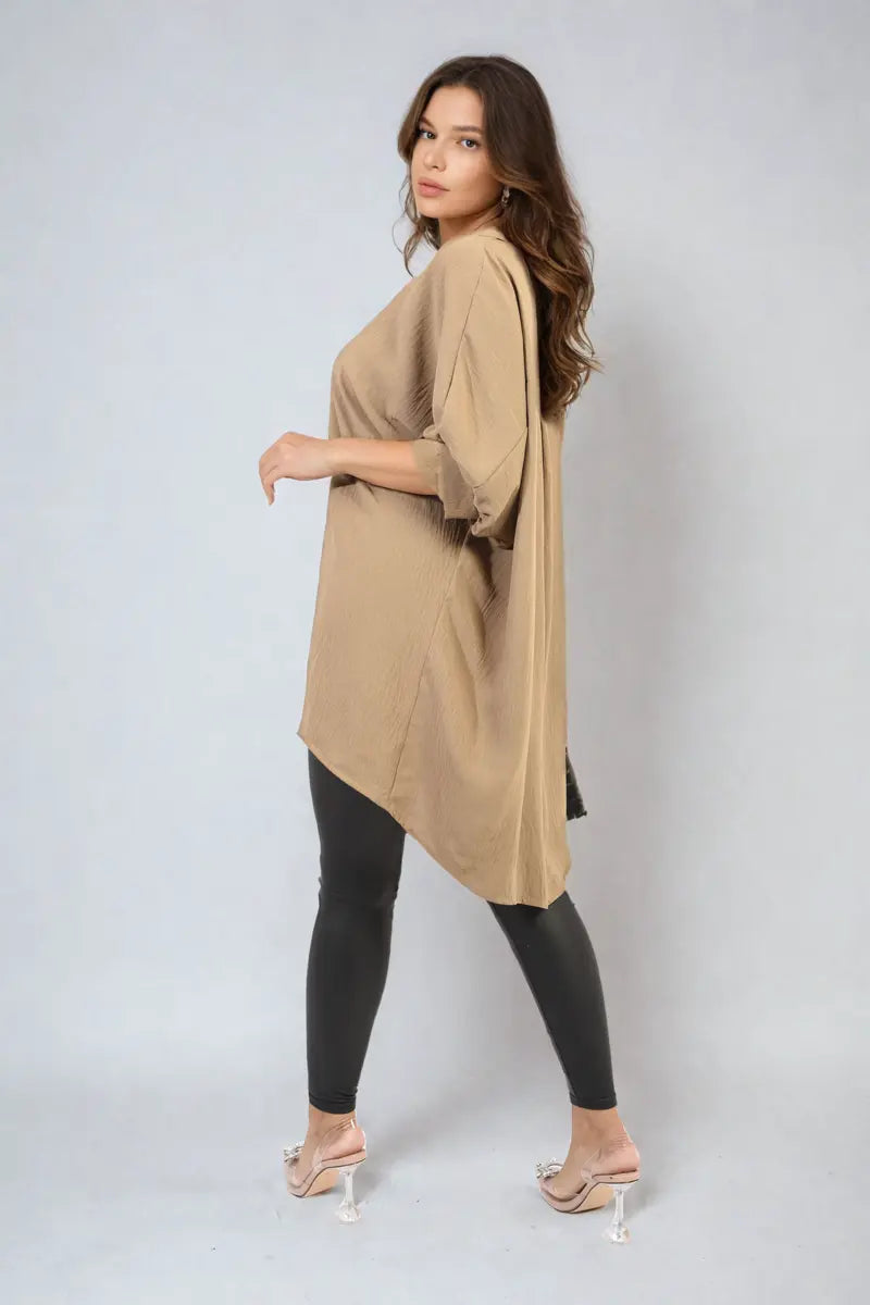 Balloon Sleeve Oversized Top-1