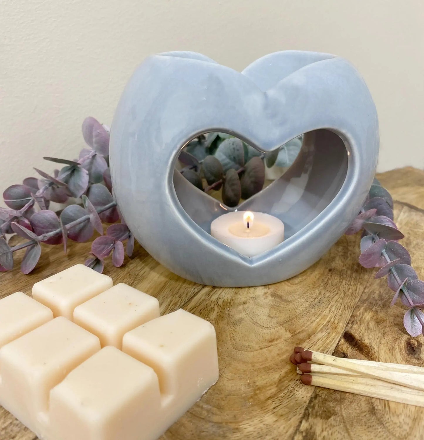 Grey Heart Oil or Wax Warmer-3