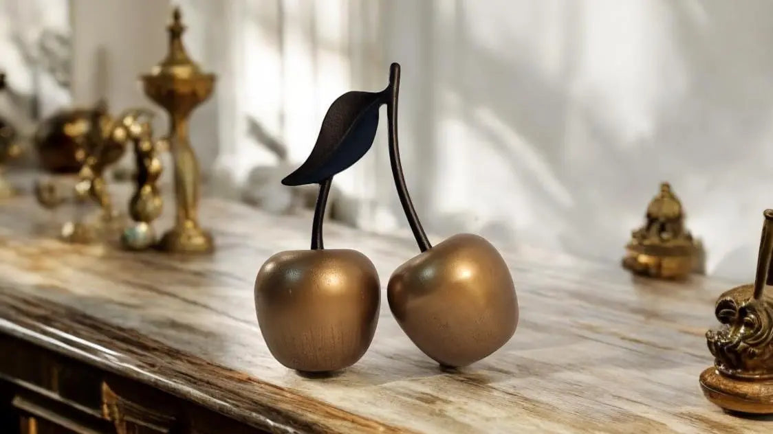 Gold Aluminium Cherry Ornament 22.5cm-4