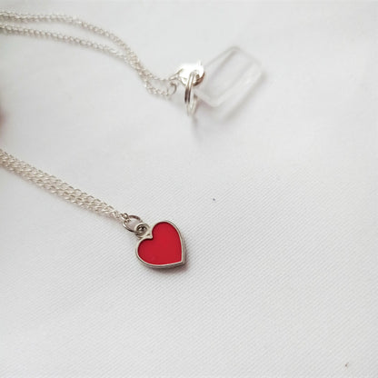 Classic Red Heart Necklace, Playing Cards inspired Queen of Hearts | by lovedbynlanla-1