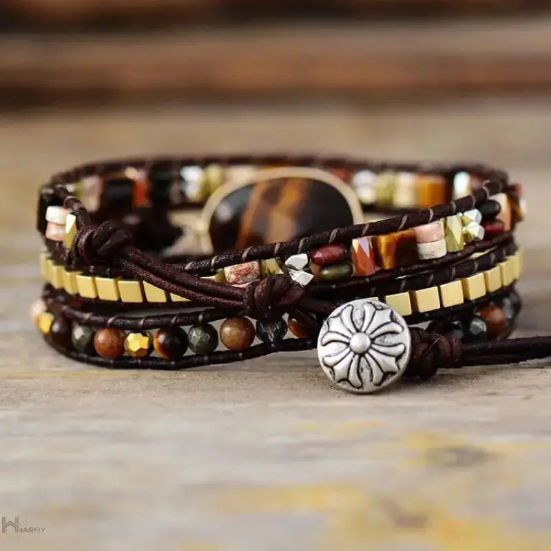 Tiger Eye Wrap Bracelet-1