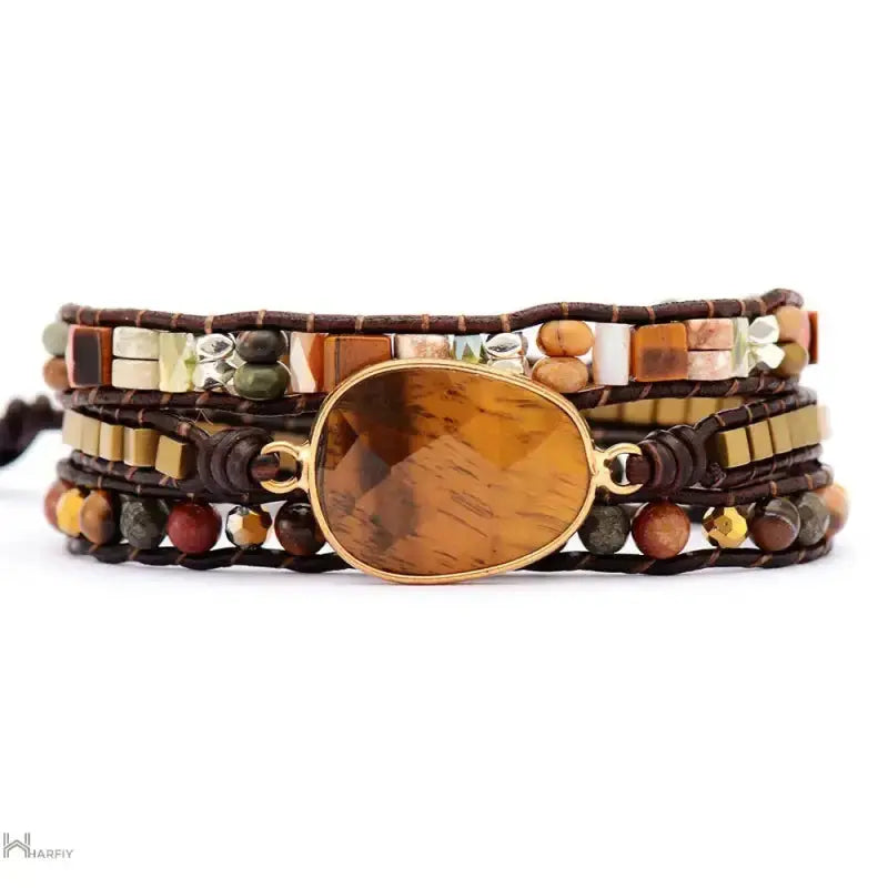 Tiger Eye Wrap Bracelet-3