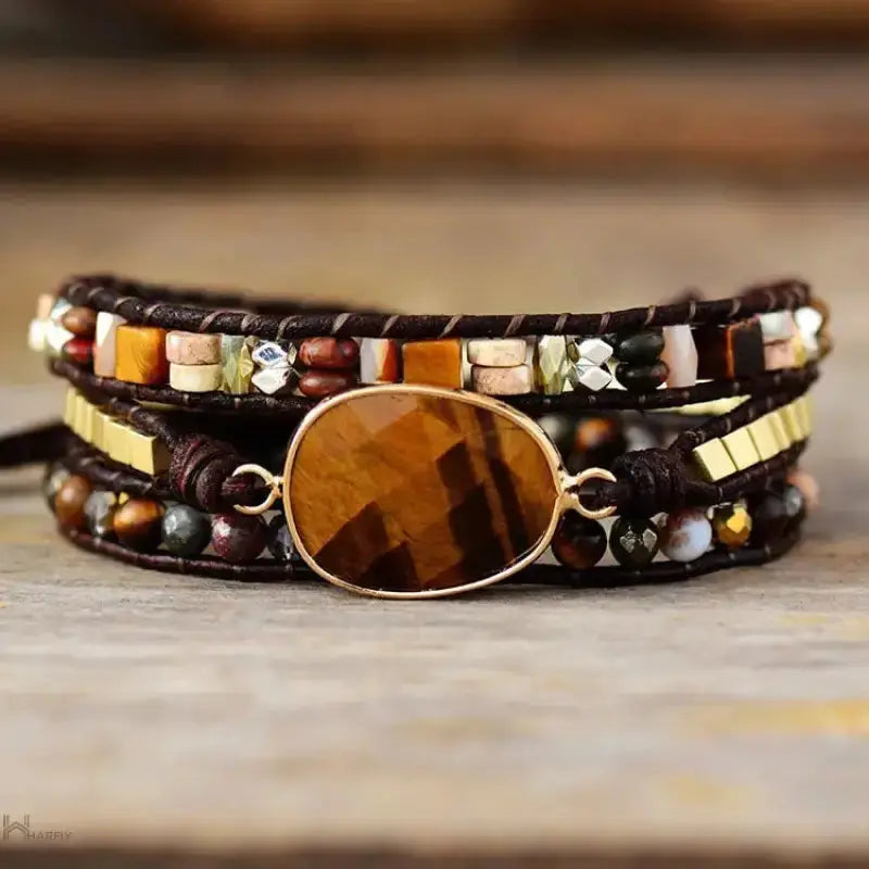 Tiger Eye Wrap Bracelet-2